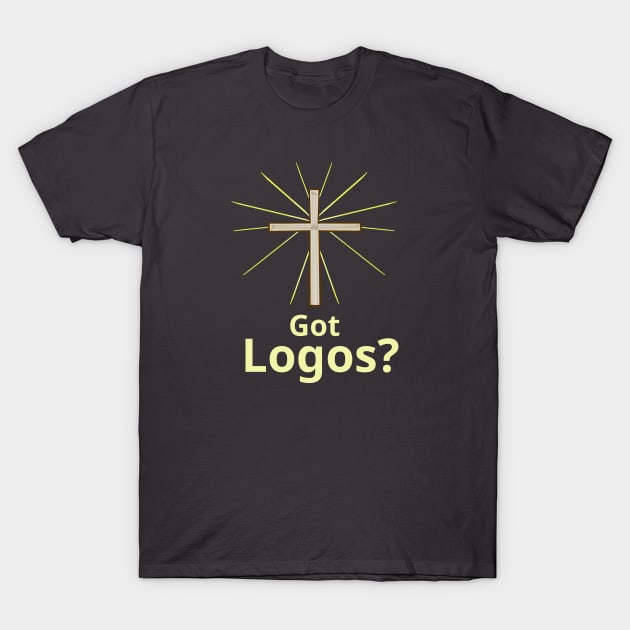 Got Logos? Greek Christian Gospel Witness w/ Cross T-Shirt by ChristianInk